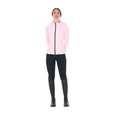 Chaqueta softshell entallada con cremallera cortaviento para mujer Equestro Bailarina Rosa