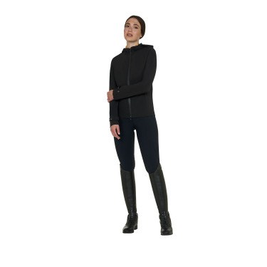 Chaqueta softshell entallada con cremallera cortaviento para mujer Equestro Negro