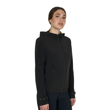 Chaqueta softshell entallada con cremallera cortaviento para mujer Equestro Negro