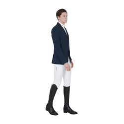 Chaqueta de competición perforada para hombre en tejido técnico Equestro Americana marina Azul marino Chaqueta de competición perforada para hombre en tejido técnico Equestro Americana marina Azul marino
