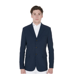 Chaqueta de competición perforada para hombre en tejido técnico Equestro Americana marina Azul marino Chaqueta de competición perforada para hombre en tejido técnico Equestro Americana marina Azul marino