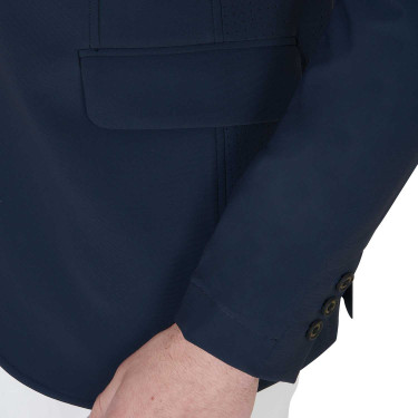 Chaqueta de competición perforada para hombre en tejido técnico Equestro Americana marina Azul marino Chaqueta de competición perforada para hombre en tejido técnico Equestro Americana marina Azul marino