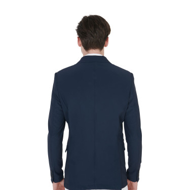 Chaqueta de competición perforada para hombre en tejido técnico Equestro Americana marina Azul marino Chaqueta de competición perforada para hombre en tejido técnico Equestro Americana marina Azul marino
