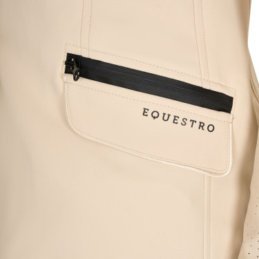 Damen-Wettkampfjacke perforiert 3 Knöpfe Equestro Beige Damen-Wettkampfjacke perforiert 3 Knöpfe Equestro Beige