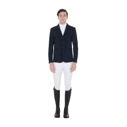 Chaqueta de concurso para hombre con logotipo bordado en contraste Equestro Americana marina Azul marino