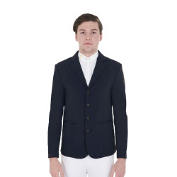 Chaqueta de concurso para hombre con logotipo bordado en contraste Equestro Americana marina Azul marino