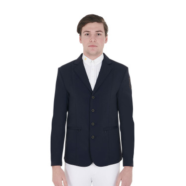 Chaqueta de concurso para hombre con logotipo bordado en contraste Equestro Americana marina Azul marino