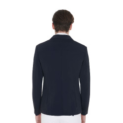 Chaqueta de concurso para hombre con logotipo bordado en contraste Equestro Americana marina Azul marino