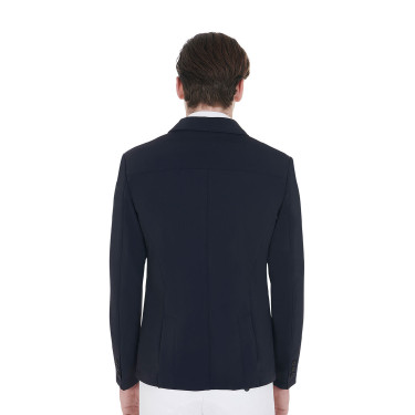 Chaqueta de concurso para hombre con logotipo bordado en contraste Equestro Americana marina Azul marino