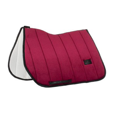 Manta de salto de terciopelo y tejido técnico Equestro Vino / negro Rojo