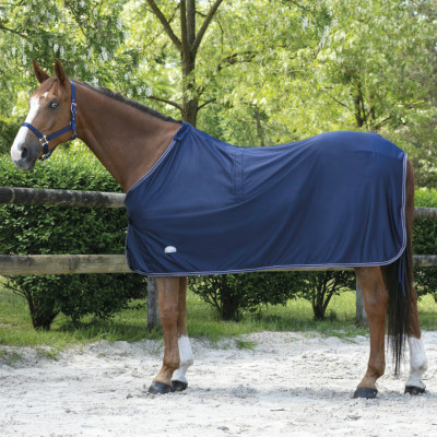 Manta Equi-Theme Microfleece estándar Azul marino