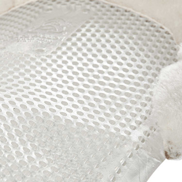 Amortiguador de gel para pony con corte y ribete de piel de oveja Classic Acavallo Blanco / claro Transparente