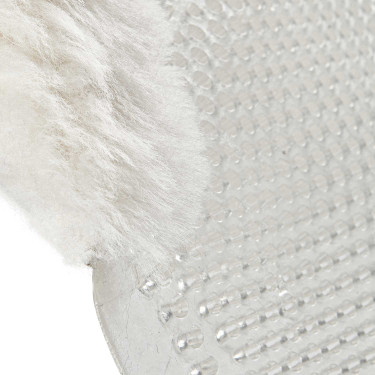 Amortiguador de gel para pony con corte y ribete de piel de oveja Classic Acavallo Blanco / claro Transparente