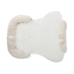 Amortiguador de gel para pony con corte y ribete de piel de oveja Classic Acavallo Blanco / claro Transparente