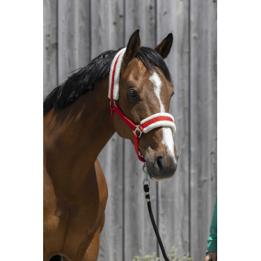 Licol Riding World borreguillo sintético Roja Rojo