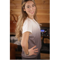 Camiseta Poppy Strass Pénélope Gris tie-dye