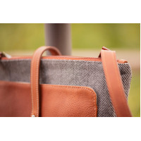 Bolso PENELOPE - Pablito - Tamaño grande Motivo de espiga / coñac Marrón