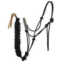 Licol éthologique + longe NORTON - Deco Negro / beige