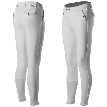 Pantalón con badanas de silícona Horze Gran Premio Hombre Blanco Pantalón con badanas de silícona Horze Gran Premio Hombre Blanco