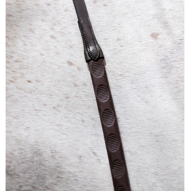 Riendas Horseware con agarre de pulgar de caucho Castaño Marr&amp;amp;amp;oacute;n