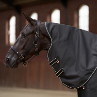 Manta de paddock Imperial Riding Basic con cuello desmontable 200 g Negro