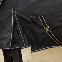 Manta de paddock Imperial Riding Basic con cuello desmontable 200 g Negro