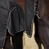 Manta de paddock Imperial Riding Basic con cuello desmontable 200 g Negro