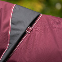 Manta de paddock Imperial Riding Basic con cuello desmontable de 400 g Rojo profundo