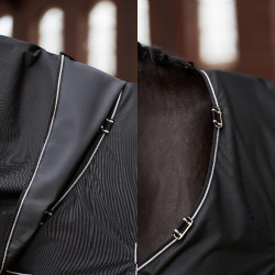 Manta de paddock Imperial Riding Basic con cuello desmontable de 400 g Negro