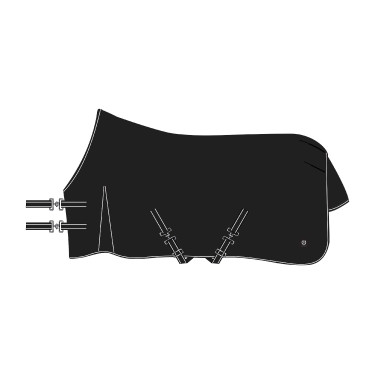 Manta de paddock Imperial Riding Basic sin cuello 300 g Negro