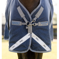 Manta Horseware Rhino Turnout 250 g VL Azul marino / gris titanio / azul clásico
