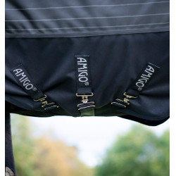 Manta Horseware Amigo 1200D FieldSafe Reflectech Plus Turnout 250 g Negro / negro reflectante Manta Horseware Amigo 1200D FieldSafe Reflectech Plus Turnout 250 g Negro / negro reflectante