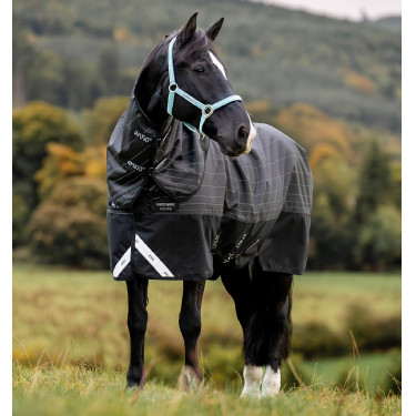 Manta Horseware Amigo 1200D FieldSafe Reflectech Plus Turnout 250 g Negro / negro reflectante Manta Horseware Amigo 1200D FieldSafe Reflectech Plus Turnout 250 g Negro / negro reflectante
