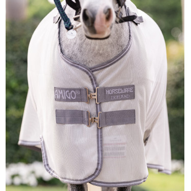 Manta antimoscas para poni Amigo® Bug Rug Plus Plata / gris titanio / plata
