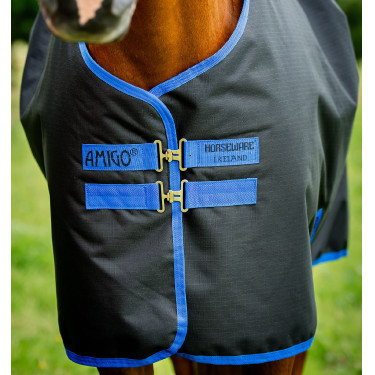 Manta Amigo Ripstop Horseware 900D Plus Turnout 0g Negro / azul clásico