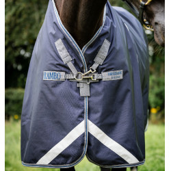 Manta Horseware Rambo Optimo Bundle 0g + Liner 200g Marino / tormenta / gris plateado Azul marino