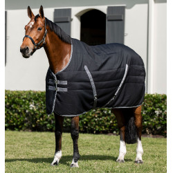 Manta para caballo Horseware Rambo 100g Negro / tormenta / gris plateado
