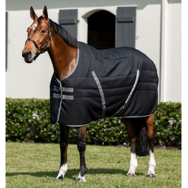 Manta para caballo Horseware Rambo 100g Negro / tormenta / gris plateado