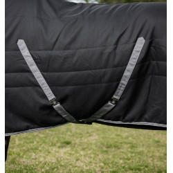 Manta para caballo Horseware Rambo 100g Negro / tormenta / gris plateado
