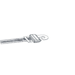 Asa de barrera con conector de cinta Litzclip® AKO