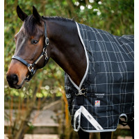 Manta Horseware Rhino Wug Vari-Layer 450g Negro / cuadros blanco gris