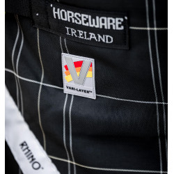 Manta Horseware Rhino Wug Vari-Layer 450g Negro / cuadros blanco gris