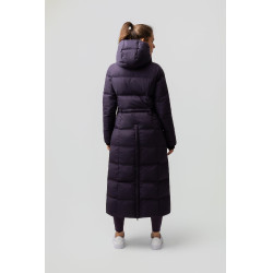 Abrigo largo acolchado para mujer Paloma Horze Hierba mora negra Abrigo largo acolchado para mujer Paloma Horze Hierba mora negra