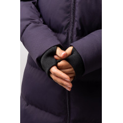 Abrigo largo acolchado para mujer Paloma Horze Hierba mora negra Abrigo largo acolchado para mujer Paloma Horze Hierba mora negra