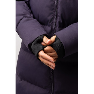 Abrigo largo acolchado para mujer Paloma Horze Hierba mora negra Abrigo largo acolchado para mujer Paloma Horze Hierba mora negra