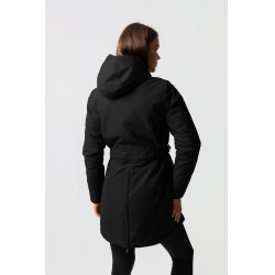 Plumífero calefactable largo Jadine Horze invierno Negro