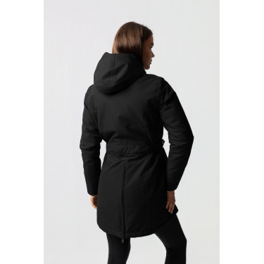Plumífero calefactable largo Jadine Horze invierno Negro