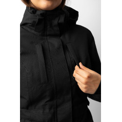 Plumífero calefactable largo Jadine Horze invierno Negro