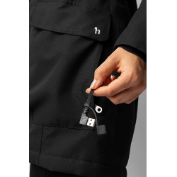 Plumífero calefactable largo Jadine Horze invierno Negro