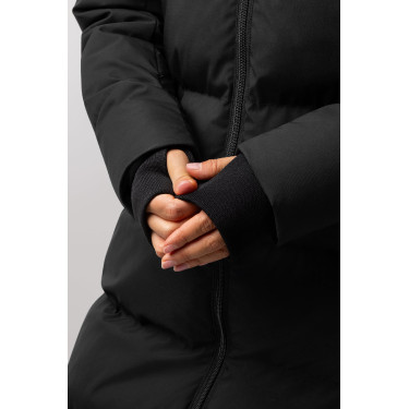 Abrigo largo acolchado para mujer Paloma Horze Negro